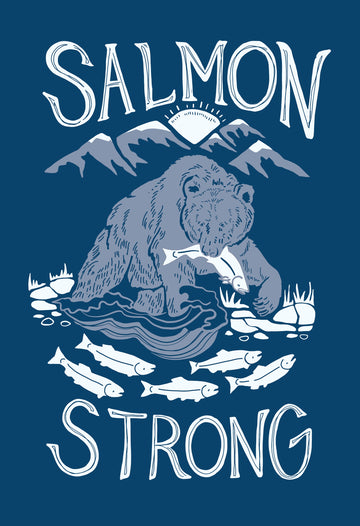 Salmon Strong Art Print